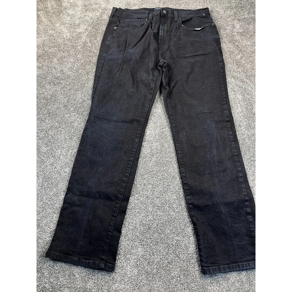 Nautica Jeans Mens Size 34X30 Pocket Regular Straight Fit Black Denim Flat Front